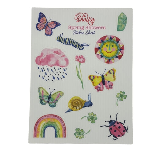 Sticker Sheet; Spring Showers - Made By Shellie