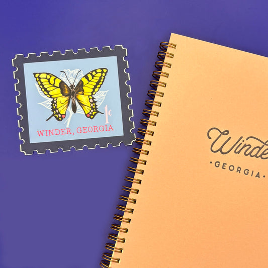 Vinyl Sticker; Butterfly Winder Stamp - Made By Shellie