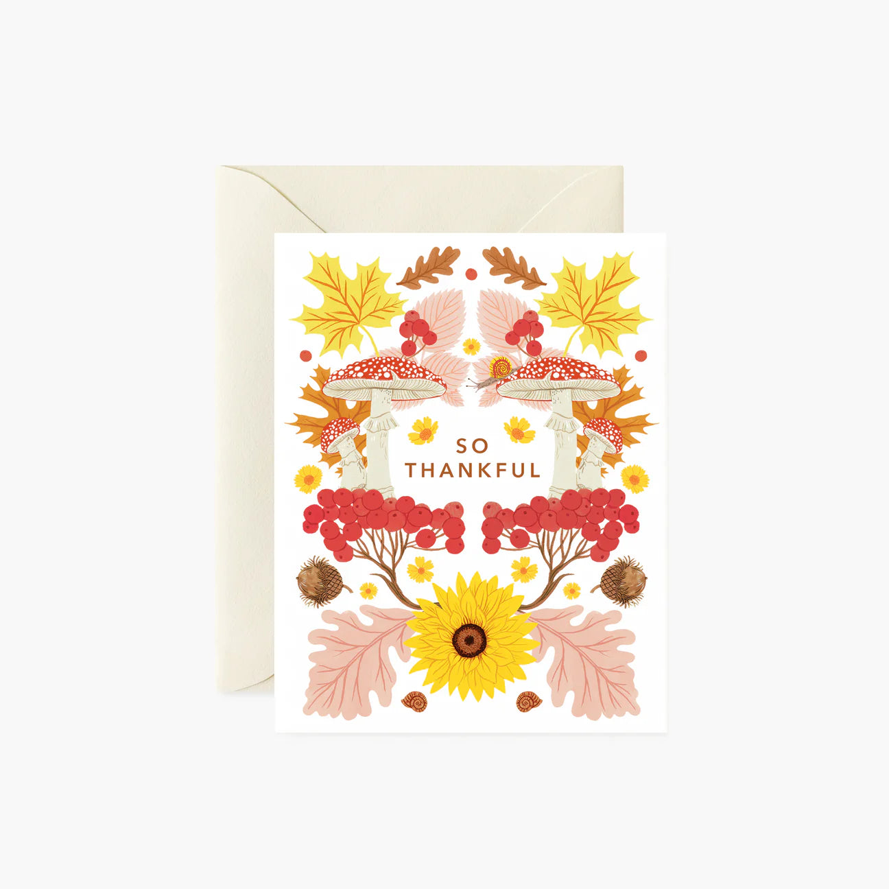 Greeting Card; So Thankful By Botanica Paper Co.