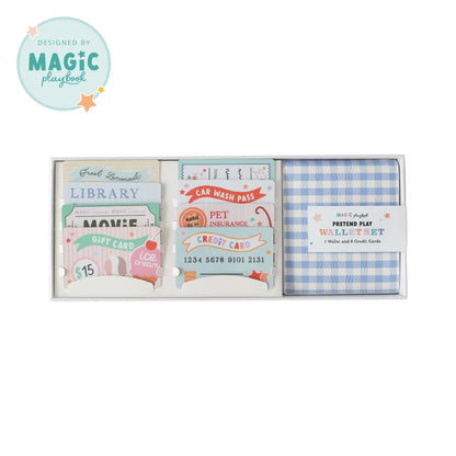 Pretend Play Wallet With 8 Credit Cards (Gingham)