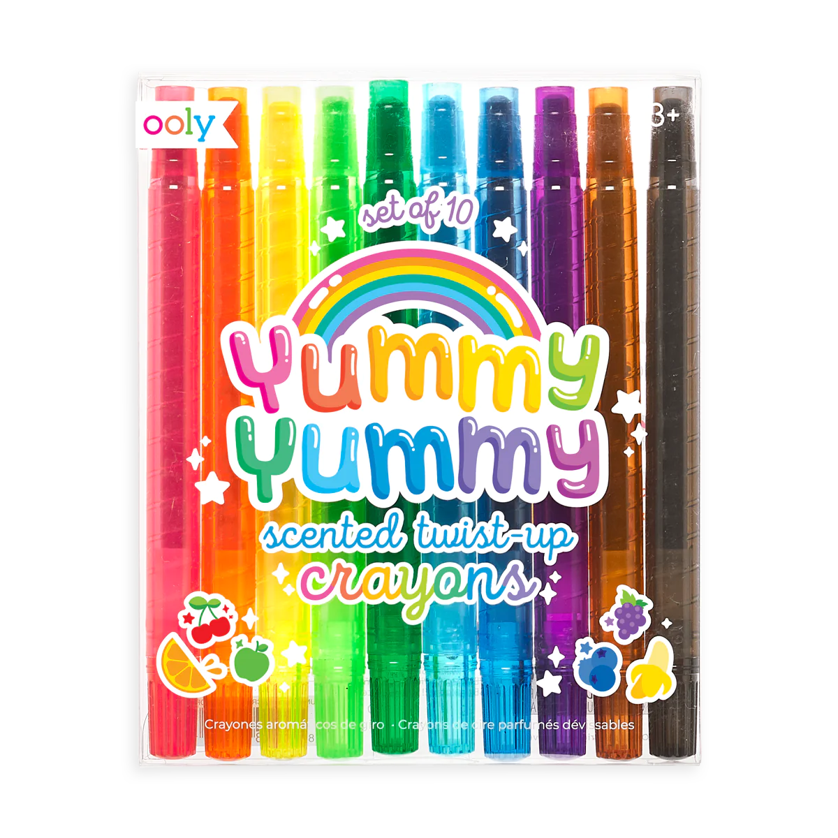 Ooly Scented Twist Up Crayons; Yummy Yummy (Set of 10 different Scents and Colors)