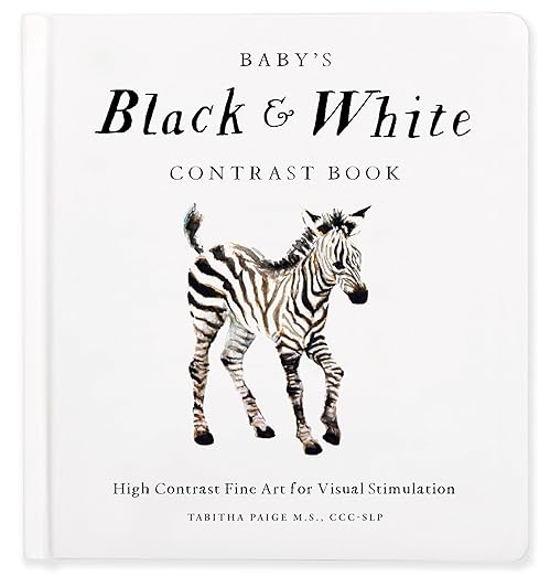 Baby Book; Baby's Black and White Contrast Book (High-Contrast Art for Visual Stimulation at Tummy Time)