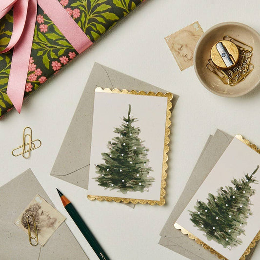 Mini Card; Christmas Tree By Wanderlust Paper Co