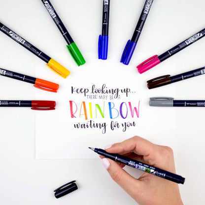 Tombow Fudenosuke Colors Calligraphy Brush Pens (10 Colors)