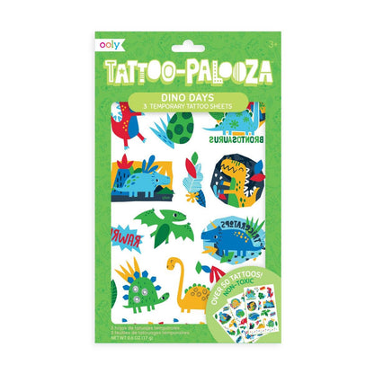 Ooly Tattoo Palooza Temporary Tattoos: Dino Days (3 Sheets