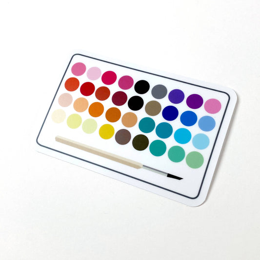 Vinyl Sticker; Paint Palette