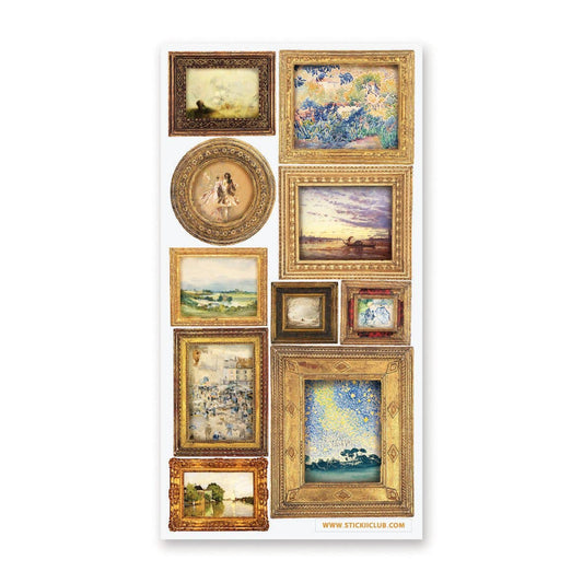 Stickii Sticker Sheet; Antique Art