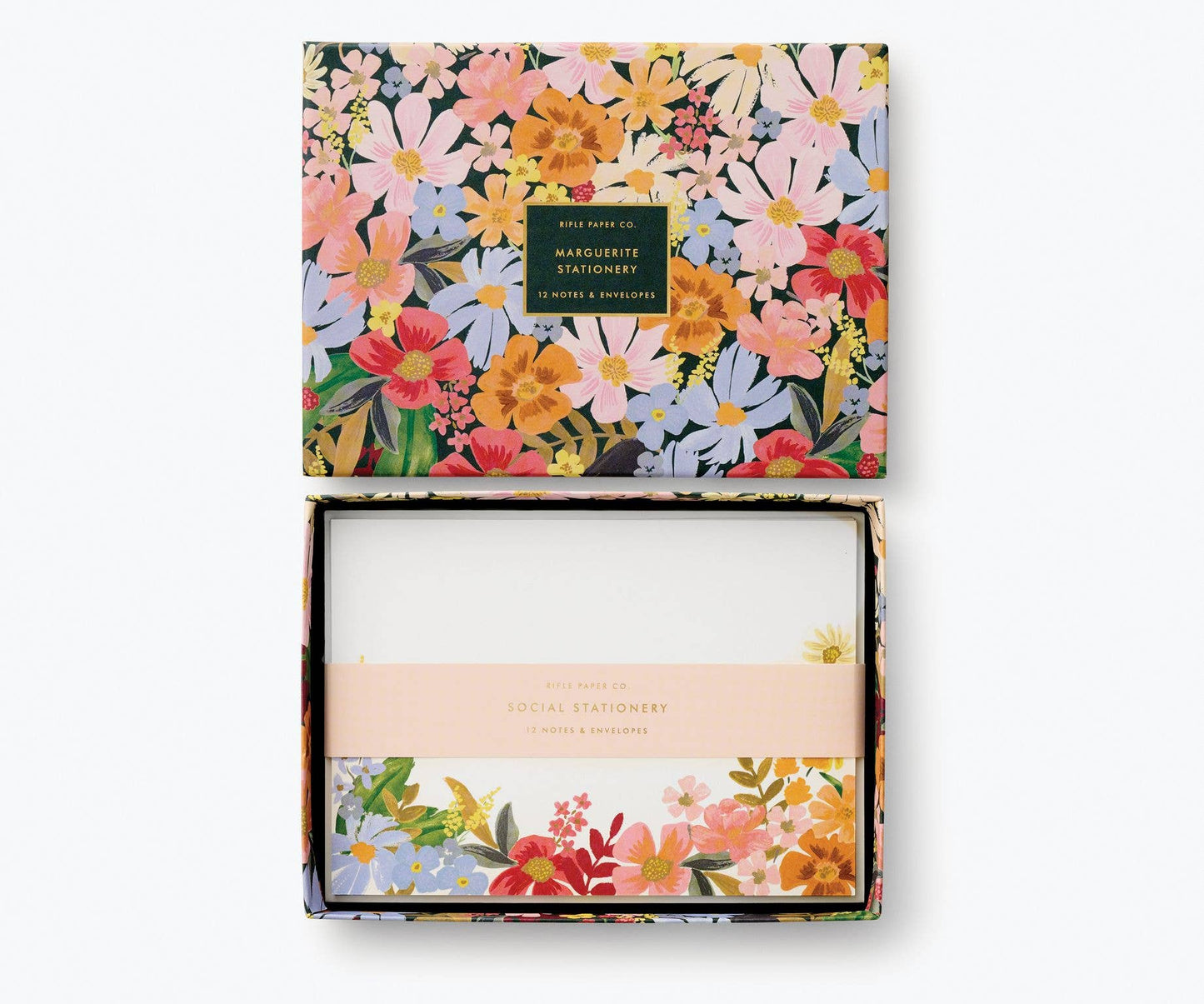 Rifle Paper Co. Stationery Set; Marguerite Social (12 flat notes)