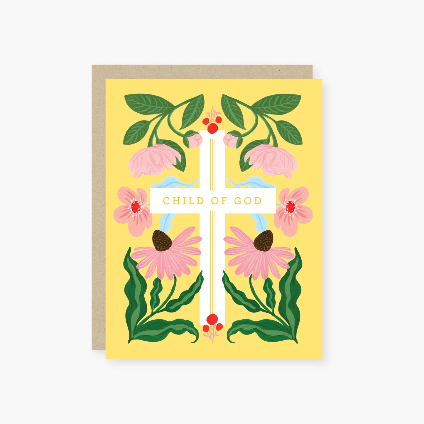 Child of God/Communion Card; Floral (Yellow) By 2021 Co.