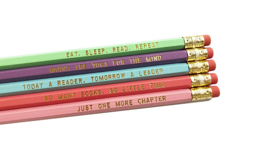 Pencil Set for Readers; Book Lover (5 Pencils)