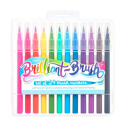 Ooly Brilliant Brush Markers (Set of 24)