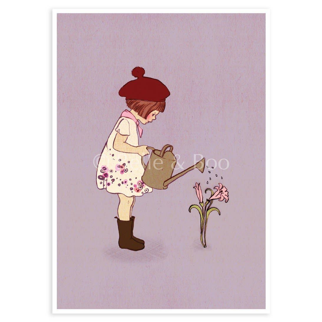 Postcard; Little Gardener By Belle & Boo Ltd (Vintage Colors)