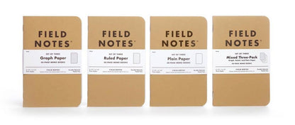 Field Notes; Original Kraft Memo Books (3-Packs: Mixed)