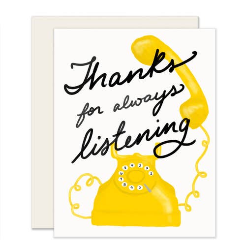 Thank You Card; Thanks for Listening