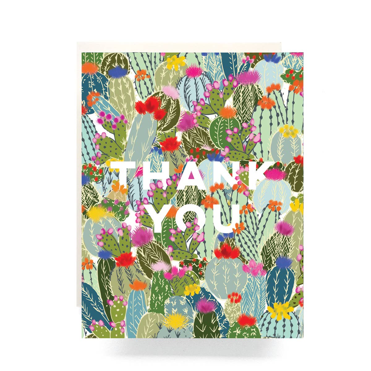 Thank You Card; Cactus Explosion By Antiquaria