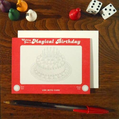 Birthday Card; Etch A Sketch