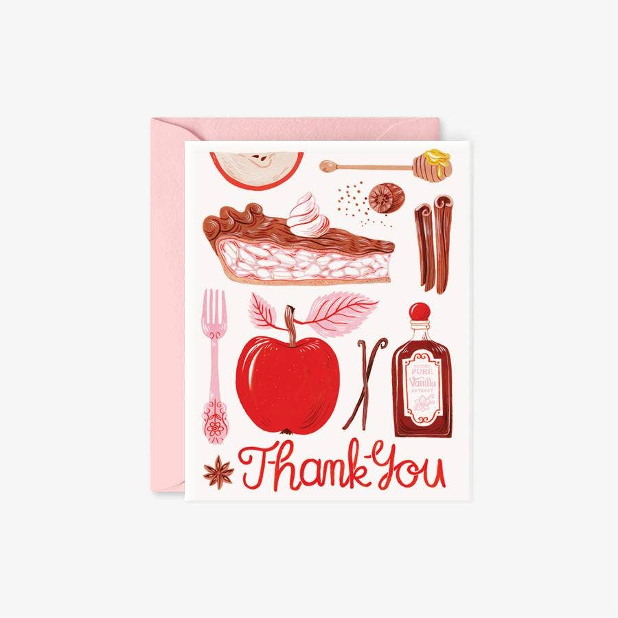 Thank You Card; Apple Pie