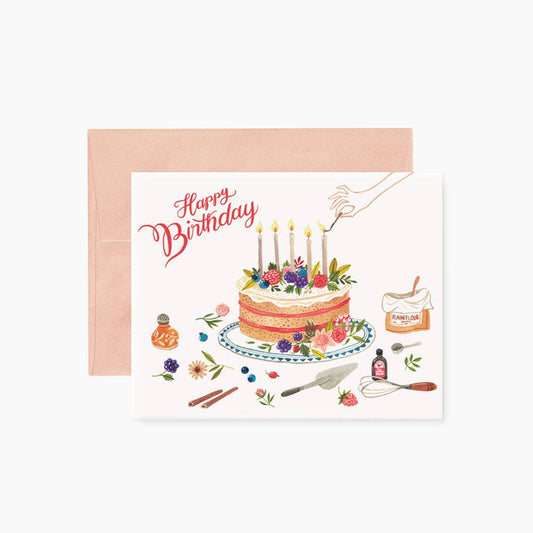 Birthday Card; Floral Cake By Botanica Paper Co.