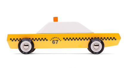 CandyLab Cab (Classic Yellow, Wooden Diecast Toy)