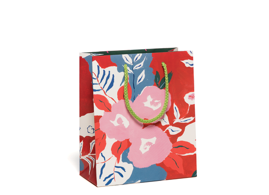 Small Gift Bag; Ruby Red Flower