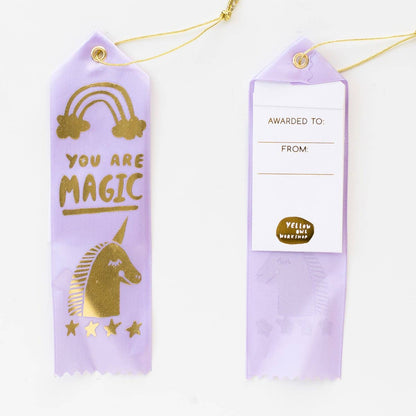 Award Ribbon; You Are Magic (Unicorn With Gold Foil)