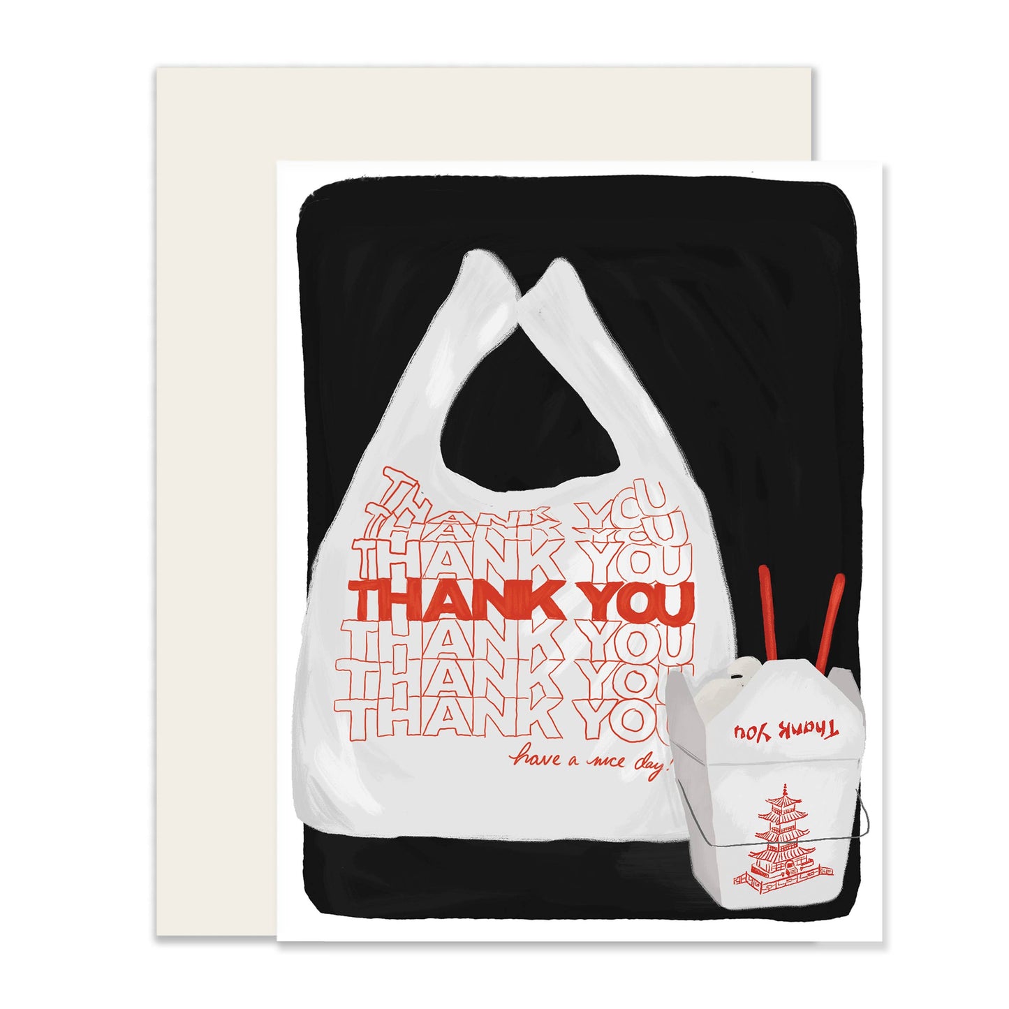 Thank You Card; Takeout