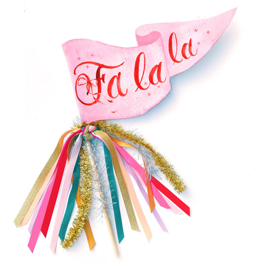 Party Pennant (Fa La La); Rainbow Christmas Decor