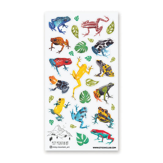 Stickii Poison Dart Frogs Sticker Sheet