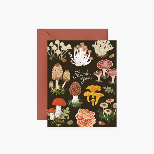 Thank You Card; Mushrooms By Botanica Paper Co.