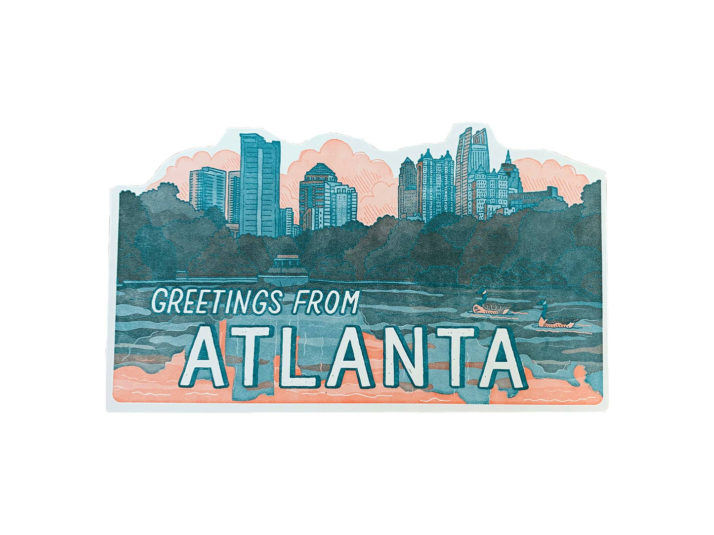 Postcard; Atlanta Skyline