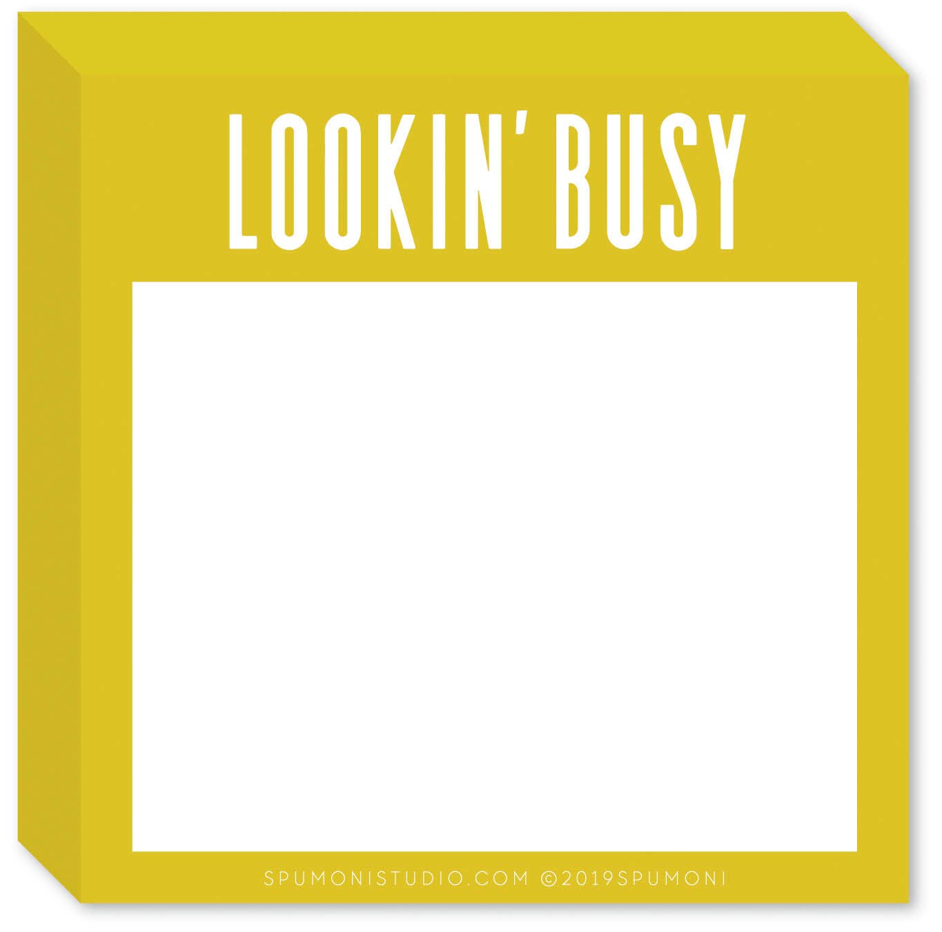 Memo Sticky Notepad; Lookin' Busy (Green, 270 Sheets)