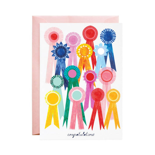 Congratulations Card; First Place Ribbon By Mr. Boddington's Studio