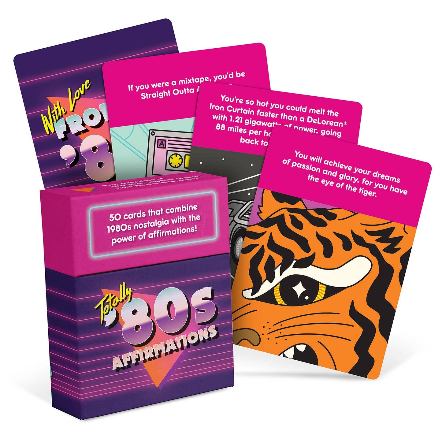 Affirmation Cards Deck; Totally 80's (50+ Cards)