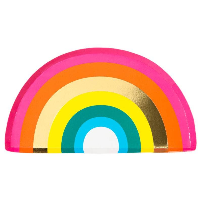 Party Plates; Rainbow (12 Plates)