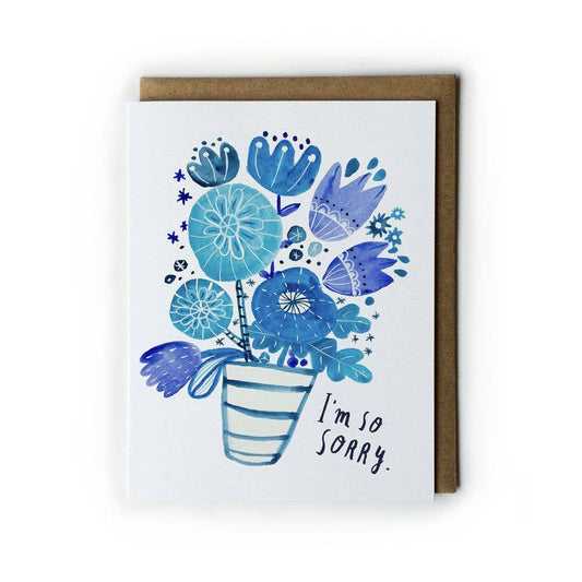 Sympathy Card; Blue Bouquet