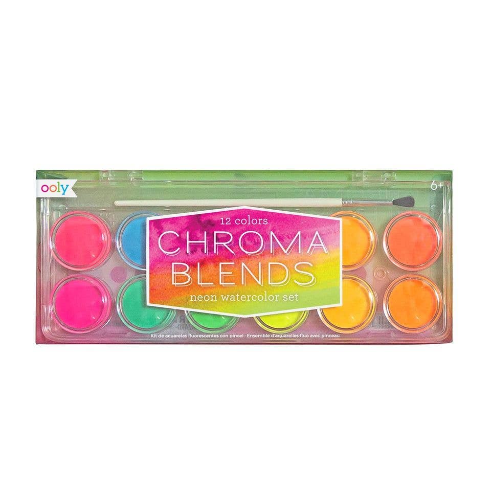 Ooly Chroma Blends Watercolor Paint; Neon (13 Piece Set)