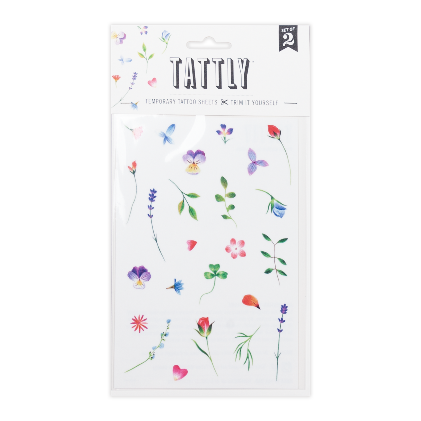 Temporary Tattoo Sheets; Petite Garden