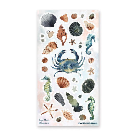 Stickii Sticker Sheet; Coastal Collection