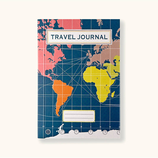 Travel Journal; World Map (Dark Blue)