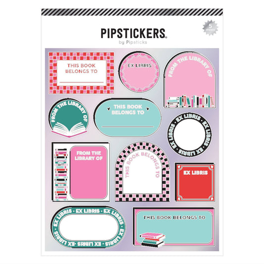 Pipsticks Bookplate Labels; Mark My Words (5 Sheets, 11 Bookplates Per Sheet)