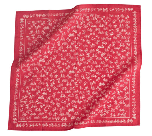 Bandana; "22 Red Bikes By Hemlock Goods (100% Premium Cotton)