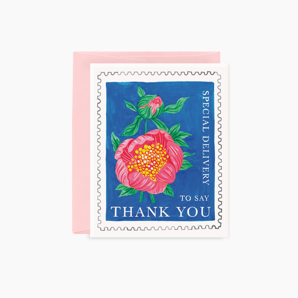 Thank You Card; Floral Stamp By Botanica Paper Co.