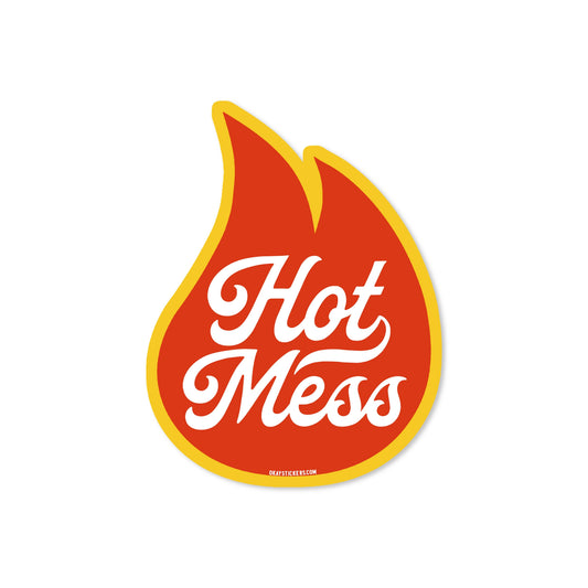 Good Southerner Vinyl Sticker; Hot Mess "Flame"