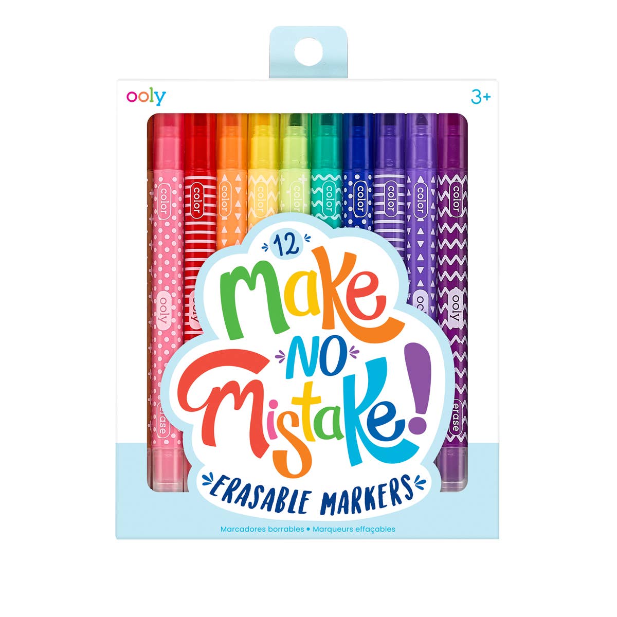 Ooly Erasable Markers; Make No Mistake (12 Colors)