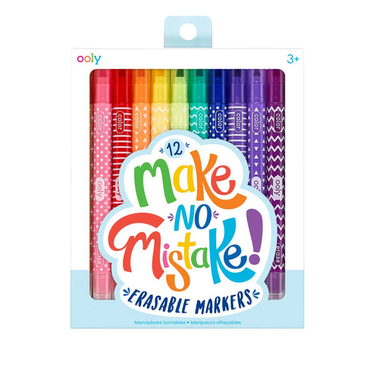 Ooly Erasable Markers; Make No Mistake (12 Colors)