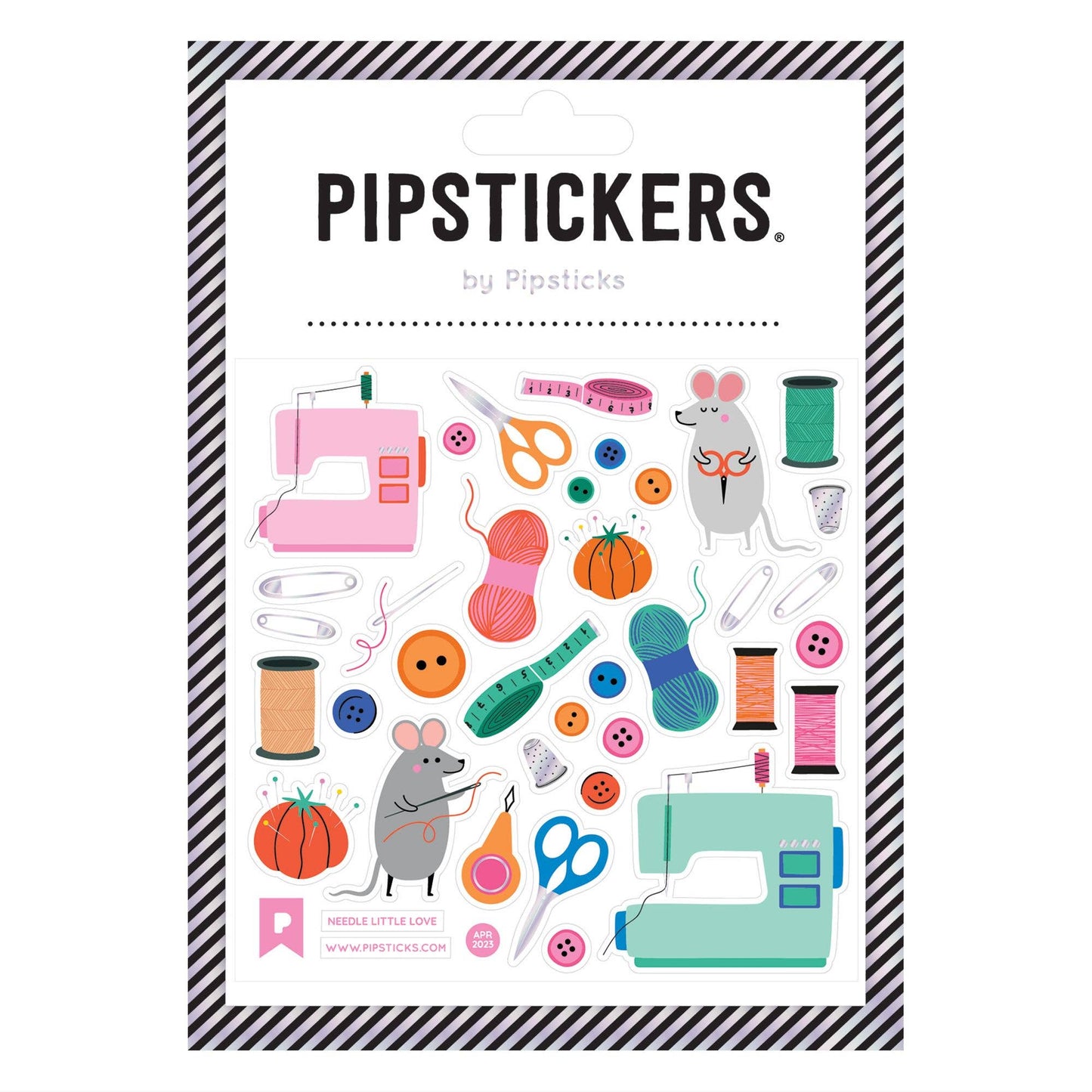 Pipsticks Sticker Sheet; Needle Little Love