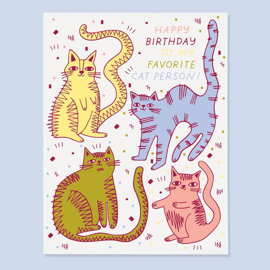 Birthday Card; Cat Person Card