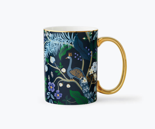 Rifle Paper Co. Porcelain Mug; Peacock