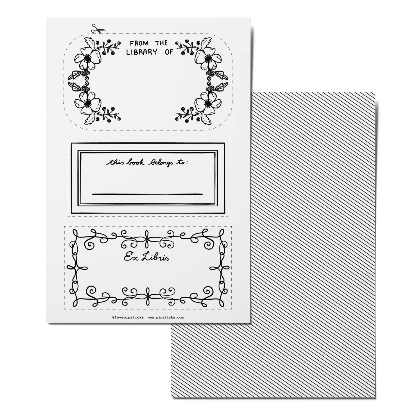 Pipsticks Color-in Bookplate Pack (36 Bookplates)