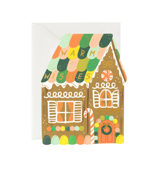 Rifle Paper Co. Christmas Card Boxed Set; Gingerbread House (8 Cards + Envelopes)